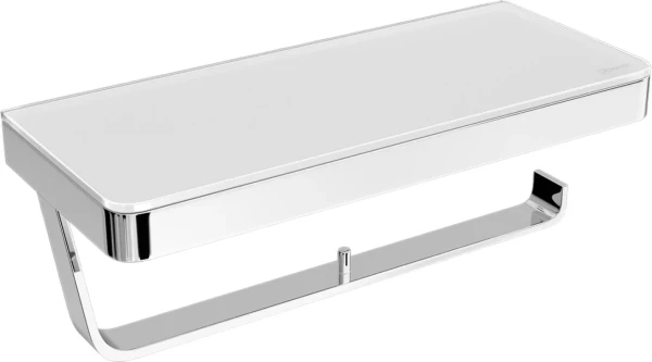 Держатель туалетной бумаги Lemark Glass line 9721040 хром, белый