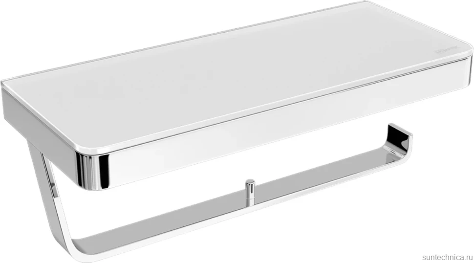 Держатель туалетной бумаги Lemark Glass line 9721040 хром, белый