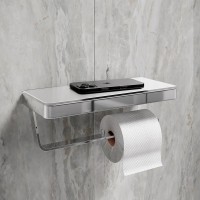 Держатель туалетной бумаги Lemark Glass line 9721040 хром, белый