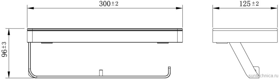 Держатель туалетной бумаги Lemark Glass line 9721040 хром, белый