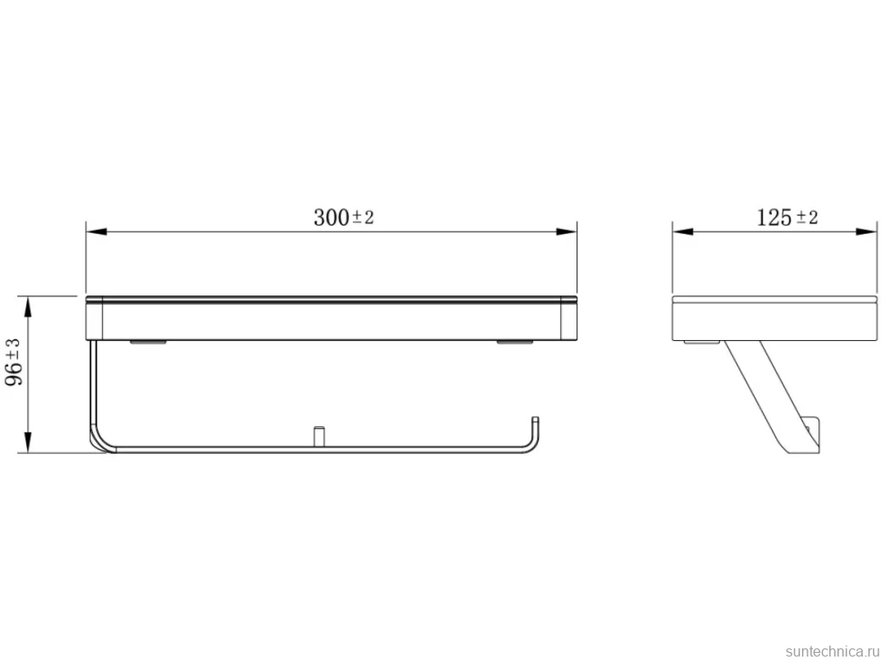 Держатель туалетной бумаги Lemark Glass line 9721040 хром, белый