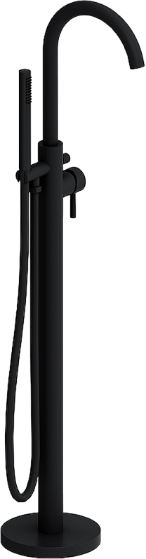 Напольный смеситель для ванны с душем Damixa Scandinavian Pure 365000300 матовый черный
