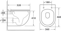 Комплект Унитаз подвесной Owl 1975 Eld TOWLT190101 безободковый + Крепления Geberit Duofix 111.815.00.1 к стене + Звукоизоляция + Инсталляция UP 320 111.300.00.5 + Кнопка Sigma 01 115.770.JQ.5 лакированная, матовый хром