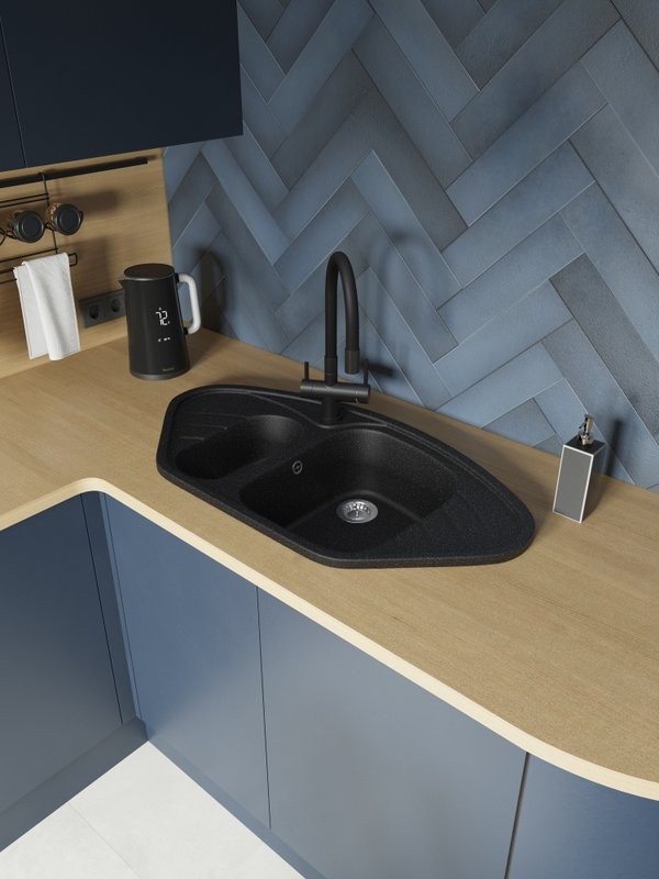 Мойка кухонная Domaci Болонья М-23-002 черная