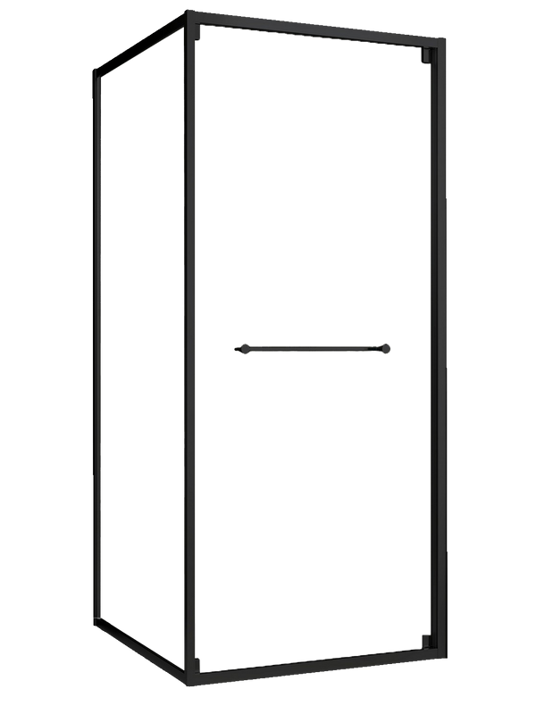 Душевой уголок Abber Schwarzer Diamant AG0A100B 100х100 см, профиль матовый черный, стекло прозрачное