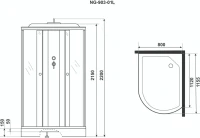 Душевая кабина Niagara NG-903-01 L 120х80х220 левая, с сиденьем