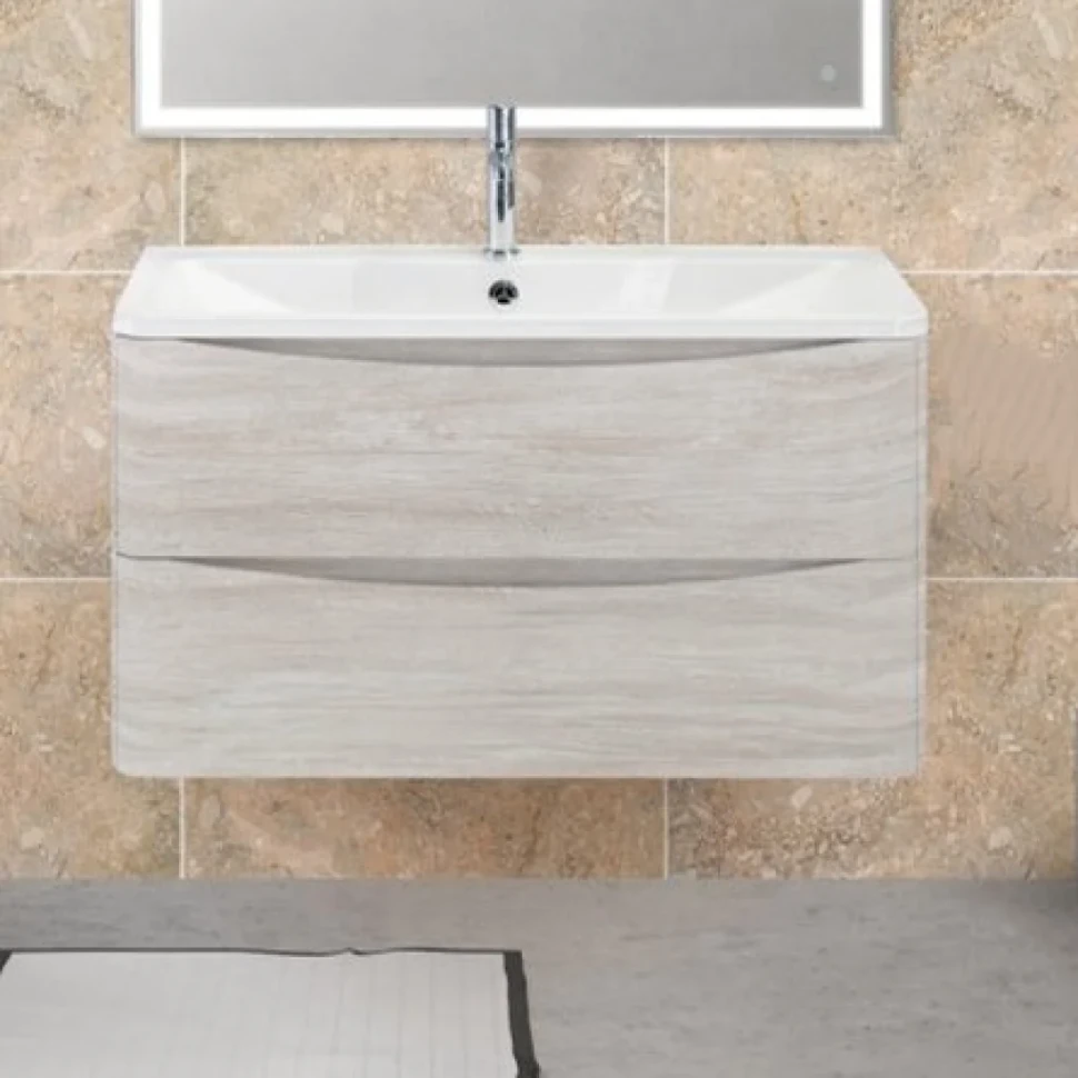 Мебель для ванной комнаты BelBagno Acqua 100 подвесная, rovere vintage bianco