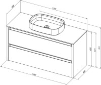 Тумба под раковину без столешницы Allen Brau Fantasy 2.0 120 матовый антрацит