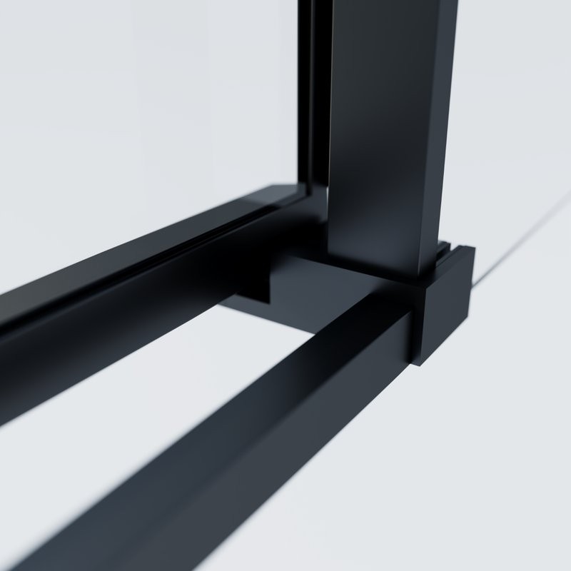 Душевой уголок Vincea Soft 2 VSS-3SO2900CLB 90x90, профиль черный, стекло прозрачное