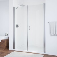 Душевая дверь в нишу Vegas Glass EP-F-2 175 08 01 R профиль глянцевый хром, стекло прозрачное