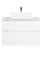 Тумба под раковину со столешницей BelBagno Etna 80 2 ящика, bianco lucido