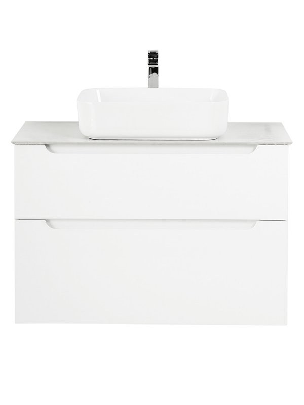 Тумба под раковину со столешницей BelBagno Etna 80 2 ящика, bianco lucido