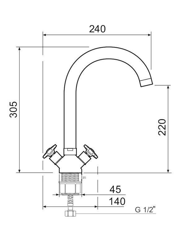 Смеситель для кухни РМС SL115 274F