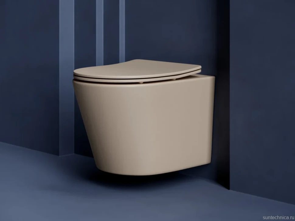 Комплект Унитаз подвесной Ceramicanova Balearica Rimless CN6000MC капучино матовый + Инсталляция TECE Now 9400412 4 в 1 с кнопкой смыва
