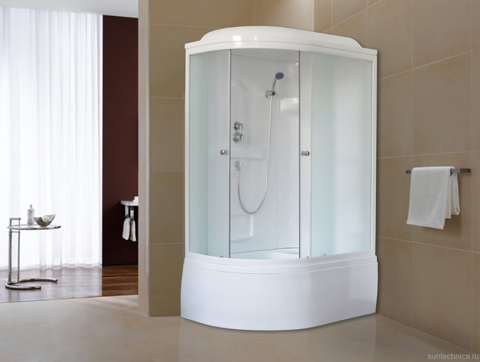 Душевая кабина Royal Bath RB 8120BK1-M R с высоким поддоном, с сиденьем
