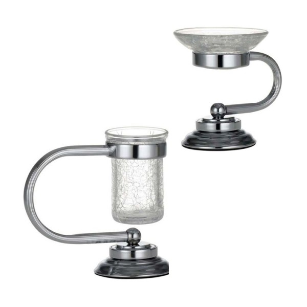 Набор Стакан Boheme Murano 10911-CR + Мыльница 10910-CR