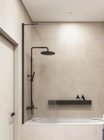 Шторка на ванну Veconi Palau PL84B-70-01-C8 70x150, черный