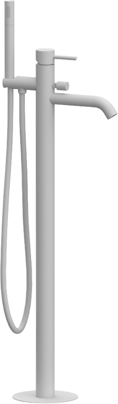 Напольный смеситель для ванны с душем Remer X Style X08 С ВНУТРЕННЕЙ ЧАСТЬЮ, белый матовый