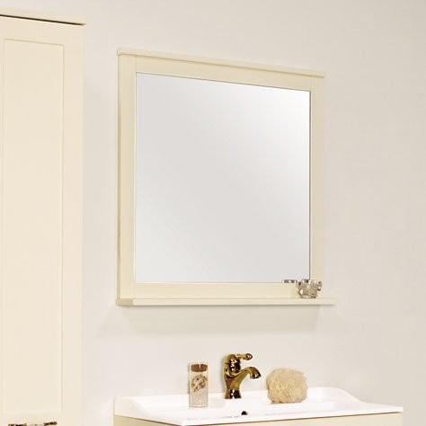 Зеркало AQUATON Леон 80 дуб бежевый, с полкой