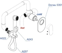 Гигиенический душ Wasserkraft A11057 шланг 120 см