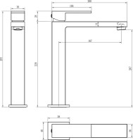 Смеситель для раковины Boheme Qubic 472-NB brushed nickel