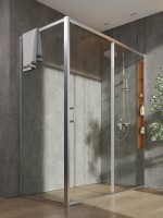 Душевой уголок Orange E23 16080TCR стекло прозрачное, профиль хром