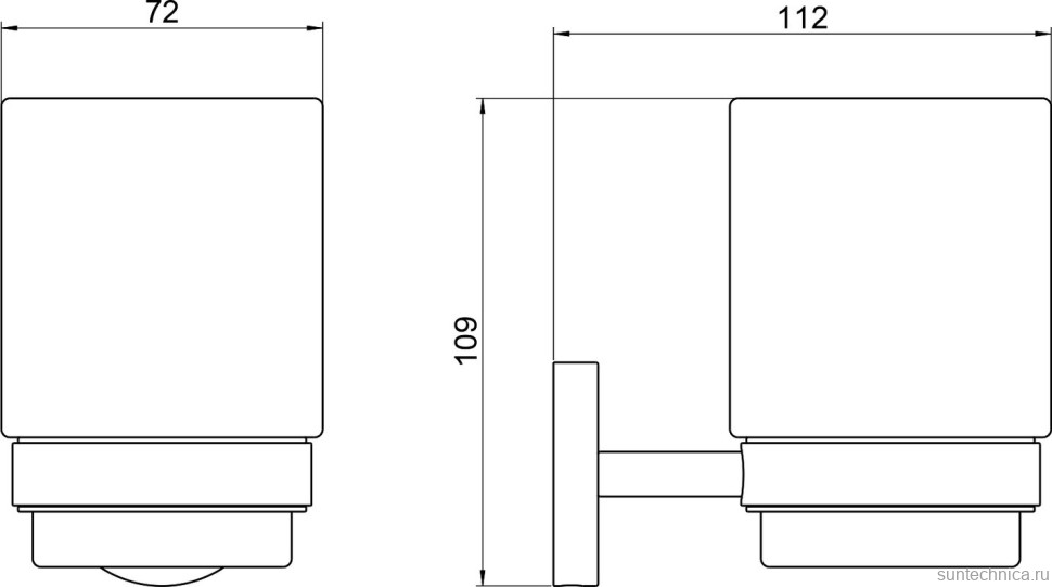 Набор Стакан AQUATEK Бетта AQ4604CR + Дозатор AQ4605CR