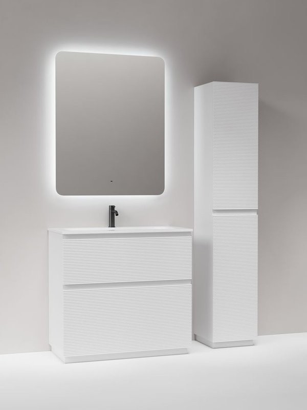 Мебель для ванной комнаты Sancos Folk Floor 90 напольная, bianco, раковина CN7019