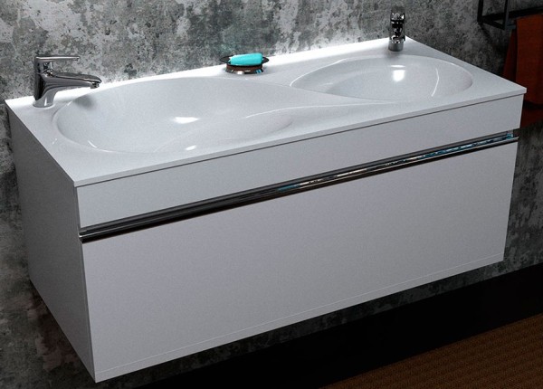 Тумба под раковину Velvex Otto 100 подвесная, белая