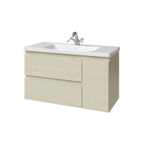 Тумба с раковиной Caprigo Forte 100 R подвесная, беленый дуб