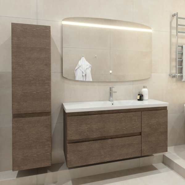 Мебель для ванной комнаты Caprigo Forte 120 R подвесная, шоколадный орех