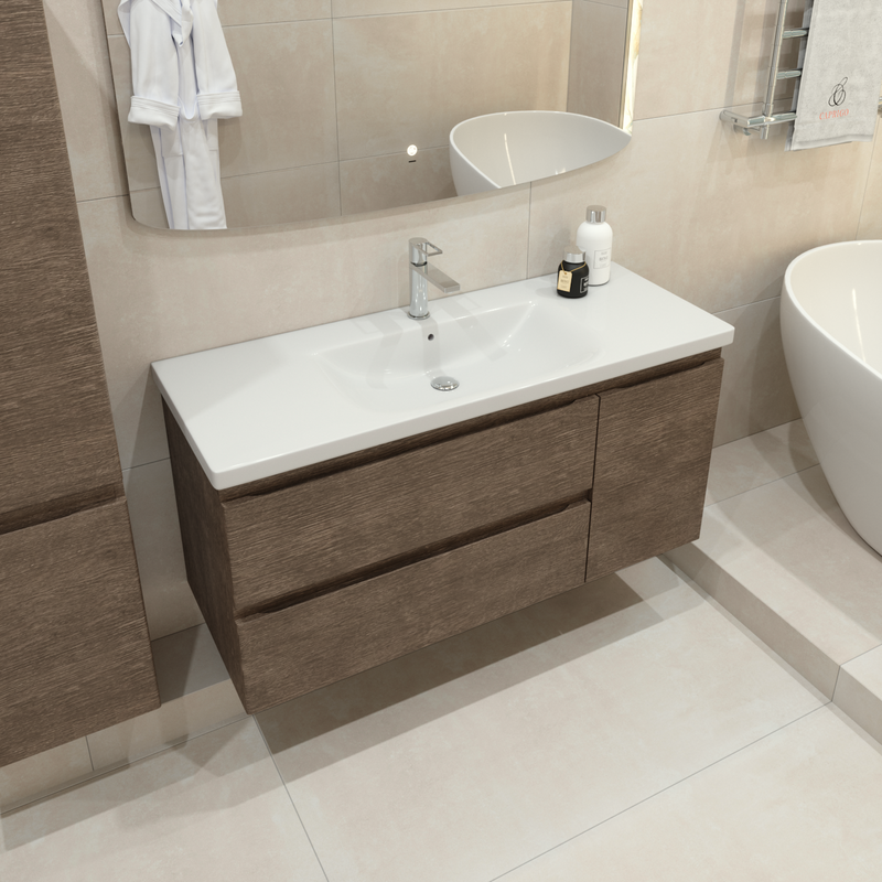 Мебель для ванной комнаты Caprigo Forte 120 R подвесная, шоколадный орех