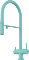 Смеситель для кухни Omoikiri Kanto AZ с гибким изливом, azur blue