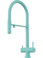 Смеситель для кухни Omoikiri Kanto AZ с гибким изливом, azur blue