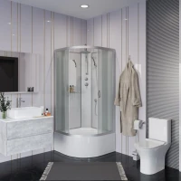 Душевая кабина Niagara Classic NG-2307-14BKT 80x80 см, с тропическим душем