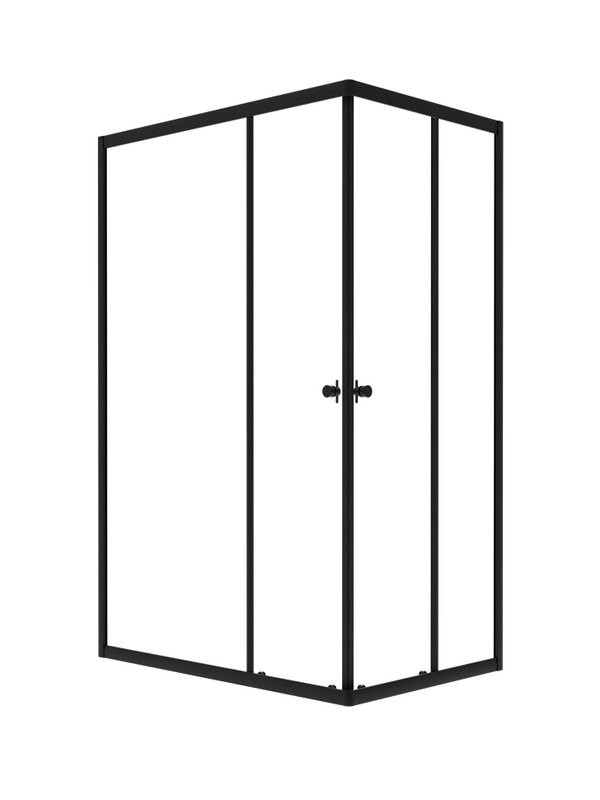 Душевой уголок Triton Вента Блэк Щ0000074411 120х90, стекло прозрачное, профиль матовый черный