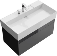 Тумба под раковину KERAMA MARAZZI Logica 90 подвесная, стальная серая