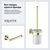 Набор Держатель AQUATEK Классик AQ4508PG полированное золото + Ершик AQ4510PG полированное золото
