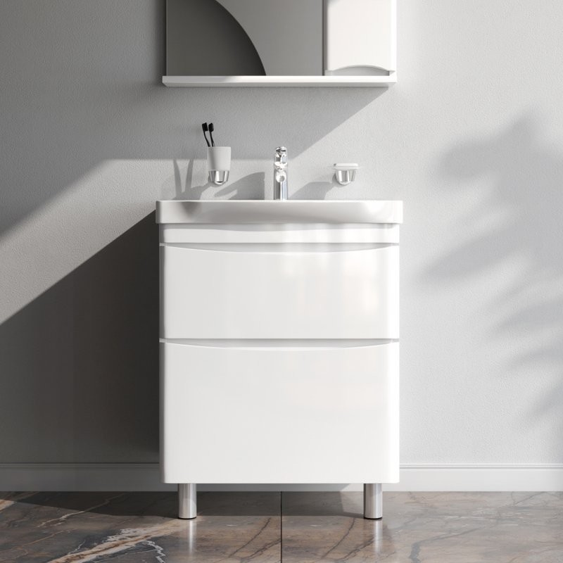 Мебель для ванной комнаты AM.PM Like 65 напольная, белый глянец