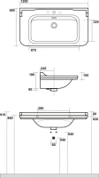 Раковина Kerasan Waldorf 4144 с 1 отверстием