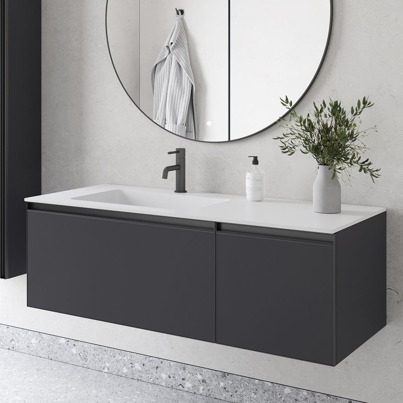 Тумба под раковину без столешницы Armadi Art Quatro 2 120 anthracite