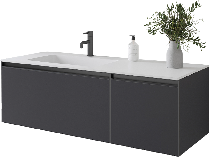 Тумба под раковину без столешницы Armadi Art Quatro 2 120 anthracite
