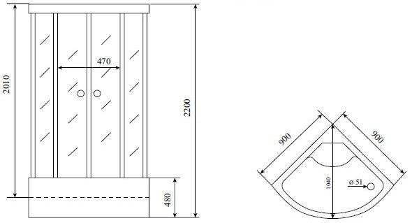 Душевая кабина Timo Comfort T-8890F Fabric Glass