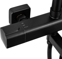 Душевая стойка Gappo G91 G2491-6 с термостатом, черная