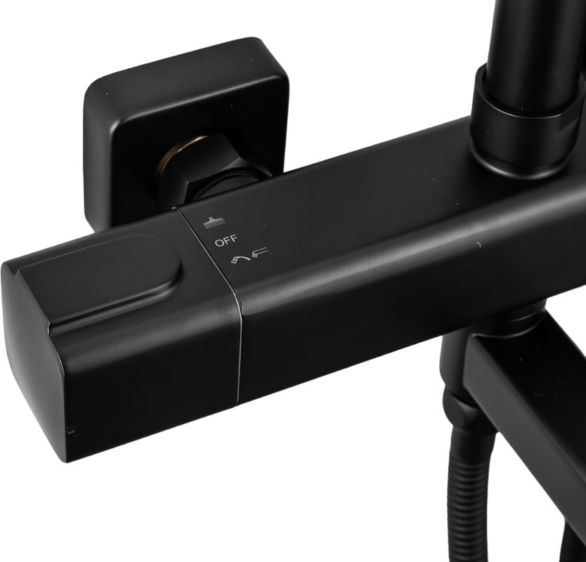 Душевая стойка Gappo G91 G2491-6 с термостатом, черная