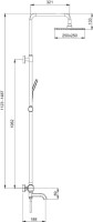 Душевая стойка Gappo G91 G2491-6 с термостатом, черная