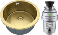 Комплект Мойка Zorg Inox PVD SZR-500-BRONZE + Измельчитель Inox D