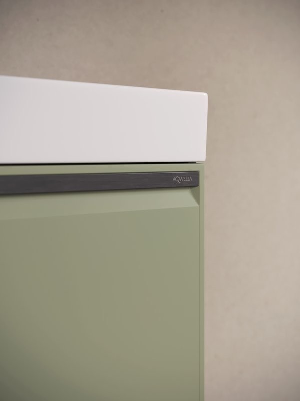 Тумба с раковиной Aqwella Pure 100 шалфей зелёный