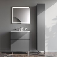 Тумба с раковиной AM.PM Gem 75 графит матовый, напольная, с 2 ящиками