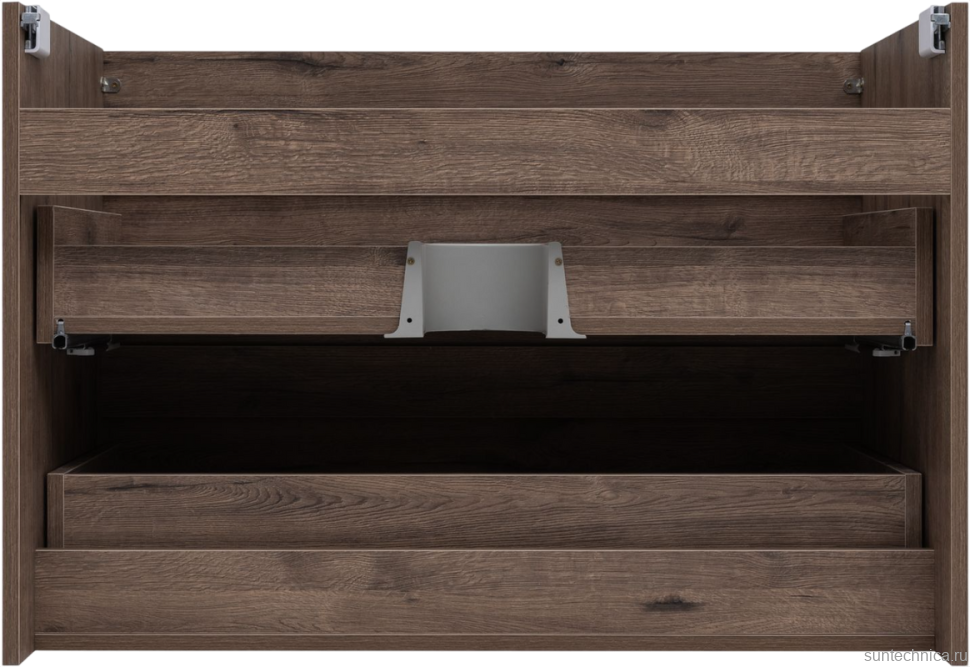 Тумба под раковину без столешницы Aquanet Нота new 90 подвесная, дуб веллингтон табак